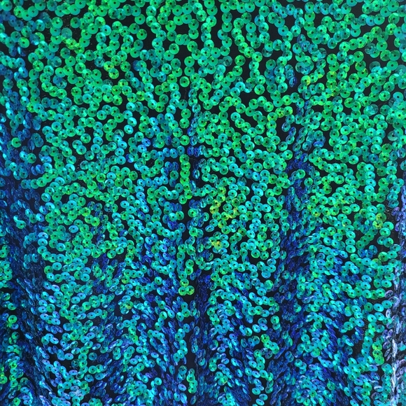 Gorgeous Teal Sequin Front Top - Picture 2 of 6